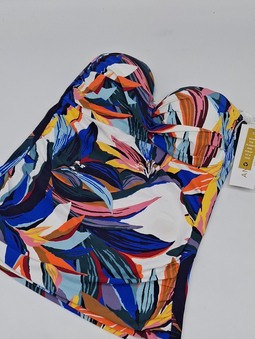 Anne Cole Riviera Bandeau Tankini Top Multicolor M